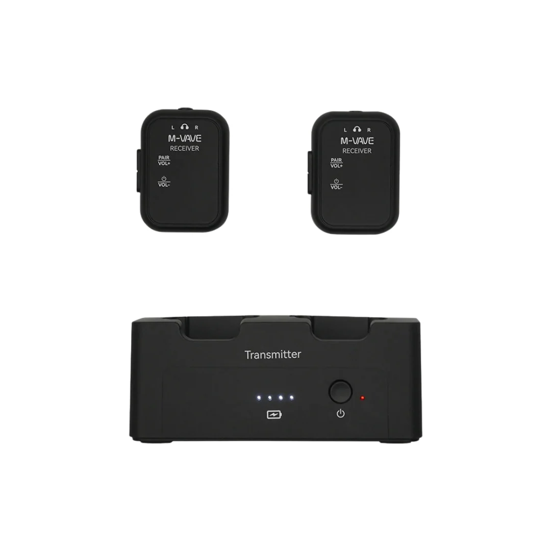 New M-VAVE WP-12 Wireless In-Ear Monitor System (1 Transmitter + 2 Receivers)